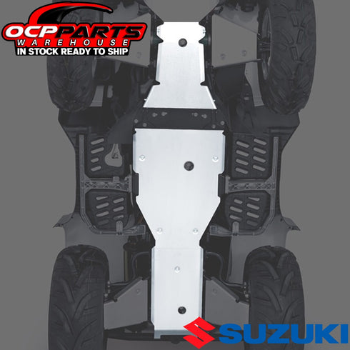 NEW 2009 - 2024 OEM GENUINE SUZUKI KINGQUAD 500 750 2 PIECE MAIN SKID PLATE SET